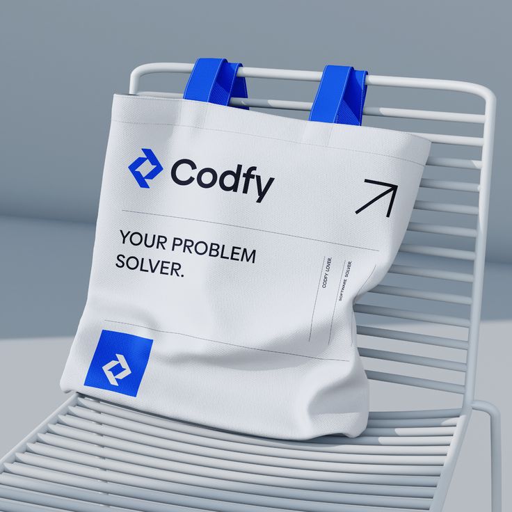 Tote bag blanc avec logo Codfy